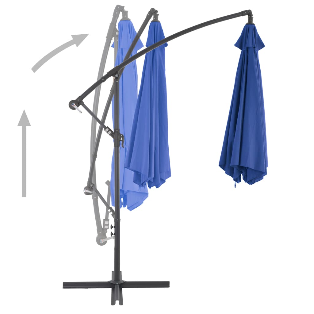 vidaXL Ampelschirm mit Aluminium-Mast 300 cm Blau