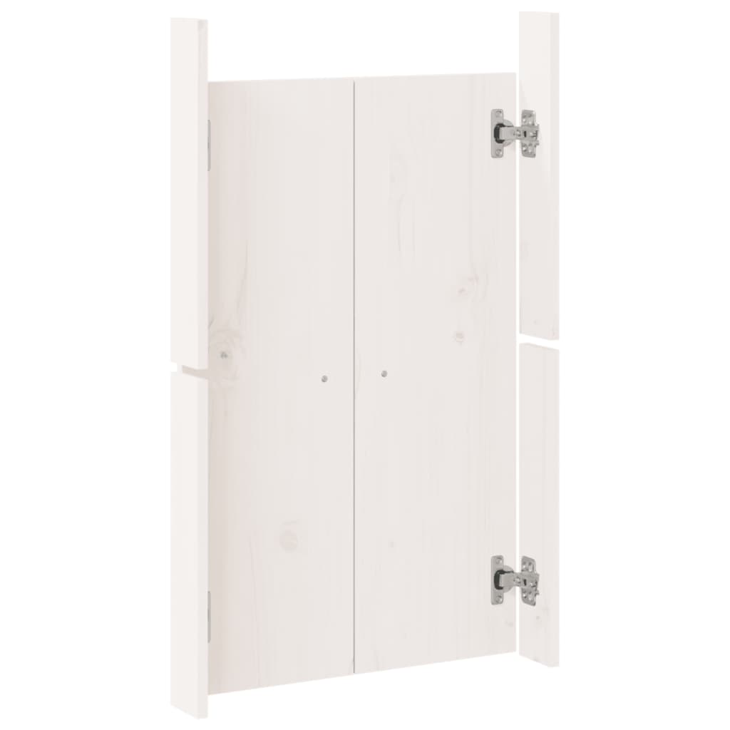 vidaXL Türen für Outdoor-Küche Weiß 50x9x82 cm Massivholz Kiefer