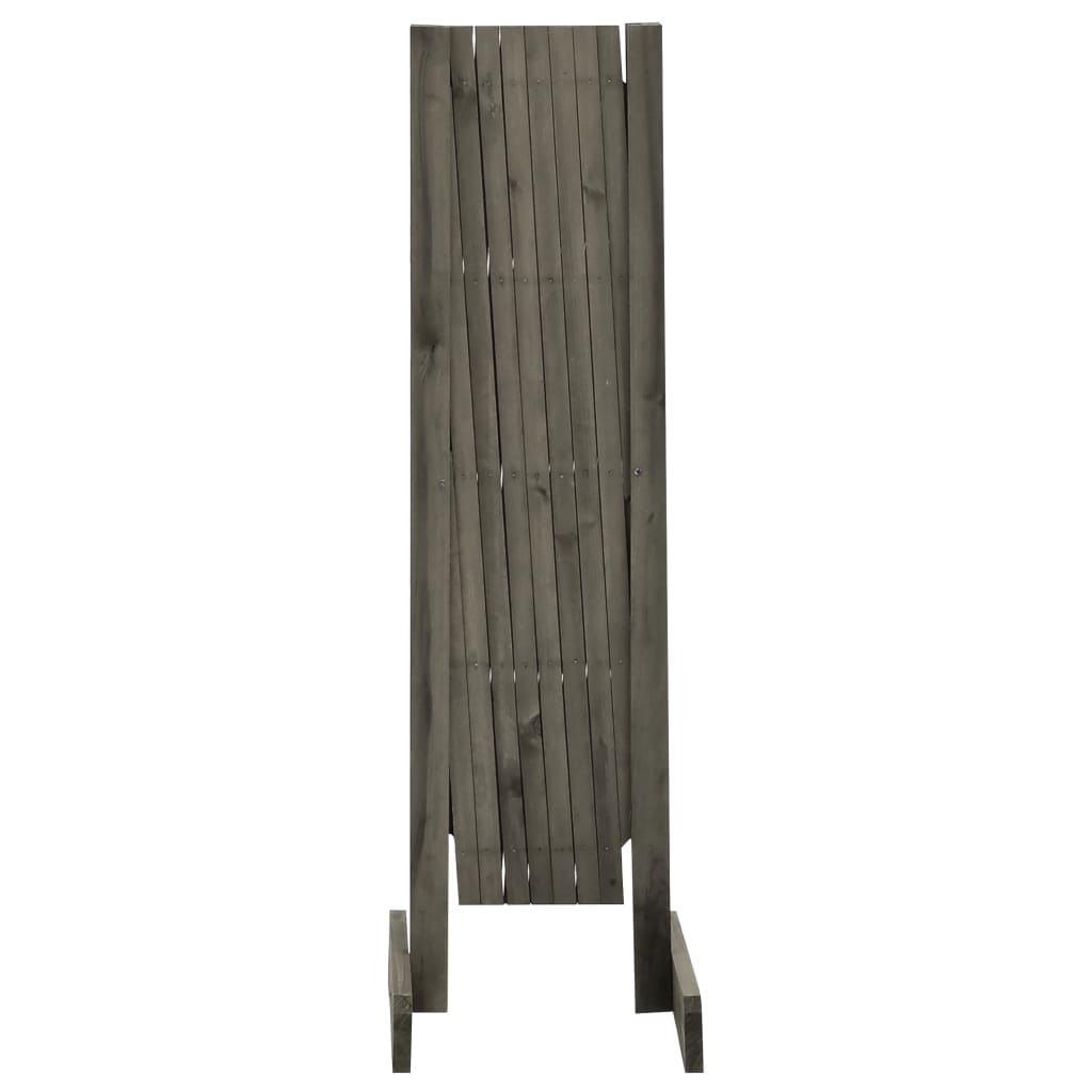 vidaXL Garten-Rankzaun Grau 150x80 cm Massivholz Tanne