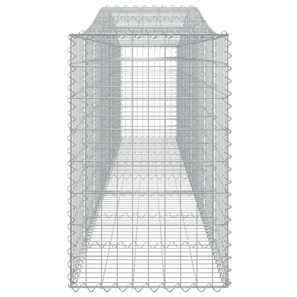 vidaXL Gabionen mit Hochbogen 6 Stk. 400x50x80/100cm Verzinktes Eisen