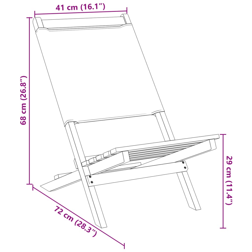 vidaXL Gartenstühle 2 Stk. Beige Massivholz Akazie & Stoff