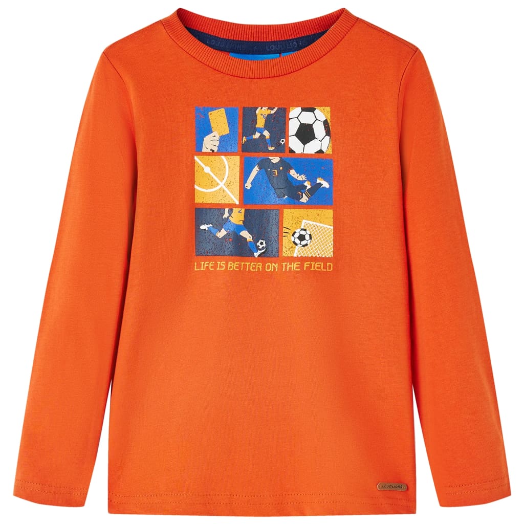 Kinder-Langarmshirt Orange 92