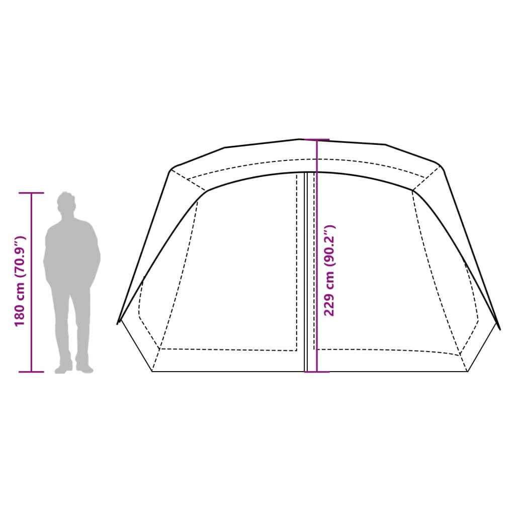 vidaXL Familienzelt 10 Personen Grün Quick Release Wasserdicht