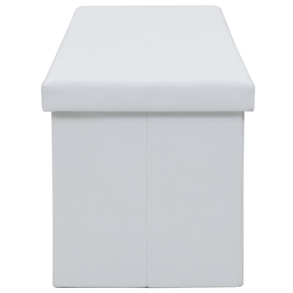 vidaXL Faltbare Sitzbank Kunstleder 150×38×38 cm Weiß
