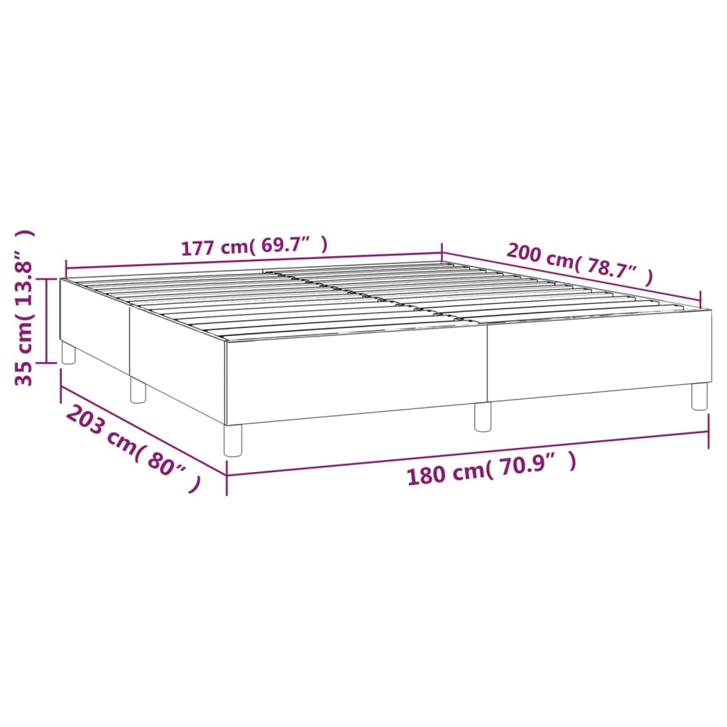 vidaXL Bettgestell Weiß 180x200 cm Kunstleder