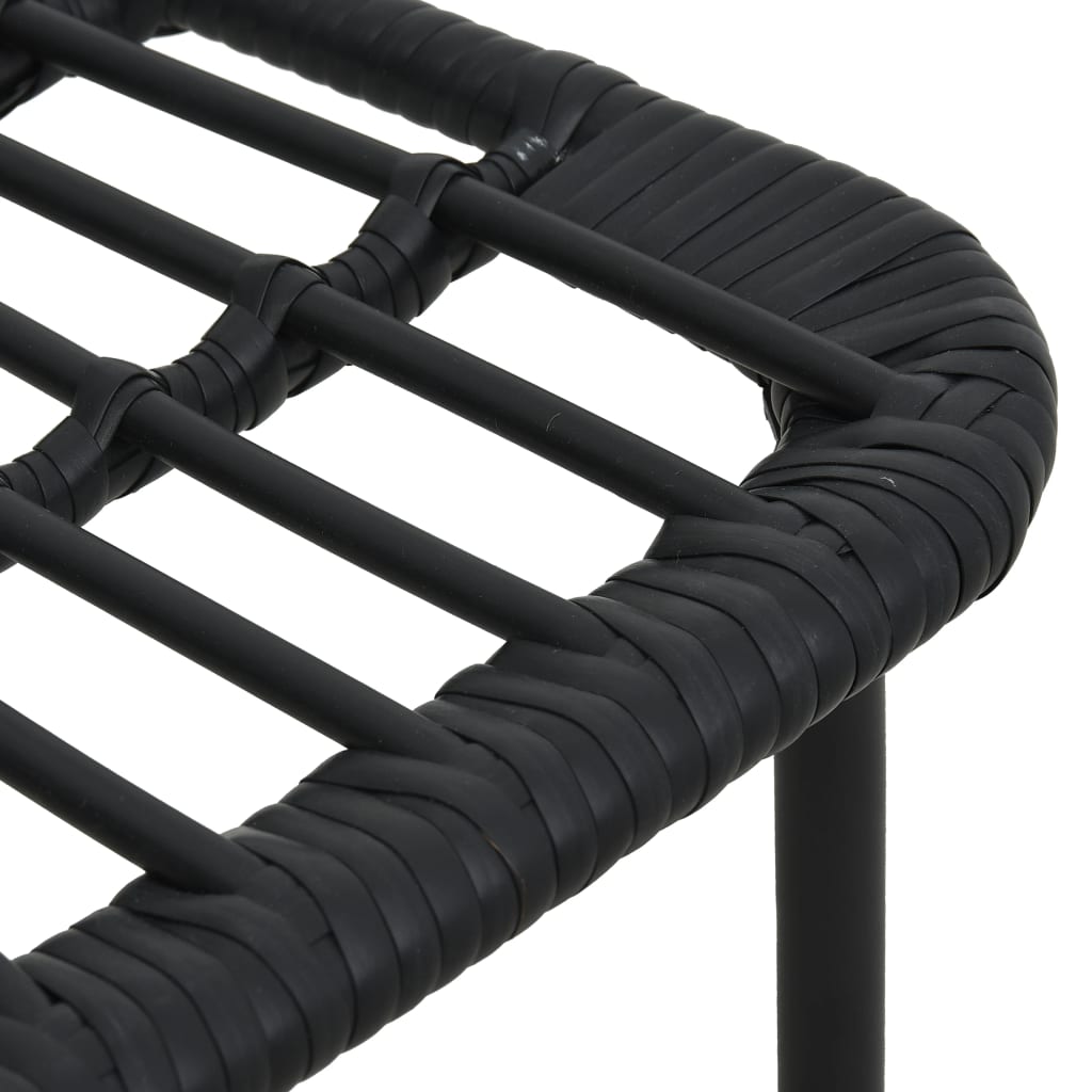 vidaXL 3-tlg. Garten-Essgruppe Poly Rattan und Glas