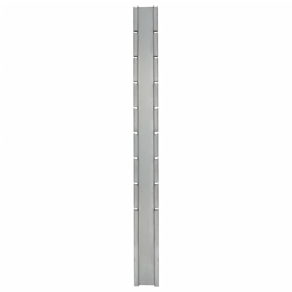 vidaXL Pfosten für Gabionenzaun Silbern 220 cm Verzinkter Stahl