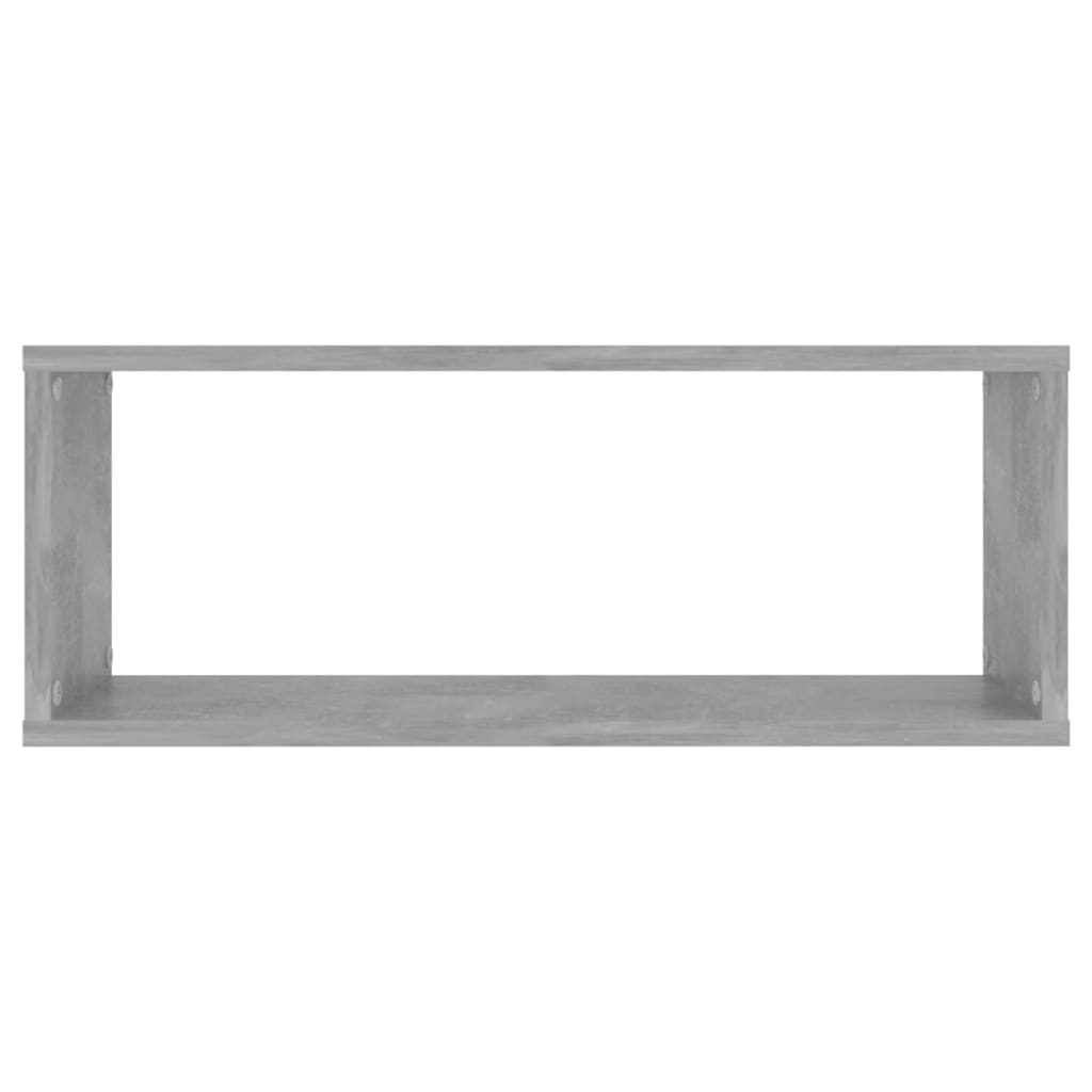 vidaXL Würfelregale 2 Stk. Betongrau 60x15x23 cm Holzwerkstoff