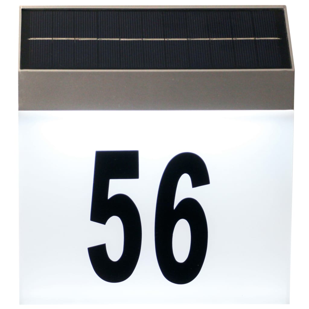 Luxform Solar-LED-Hausnummer-Wandleuchte Cornwall Weiß 34106