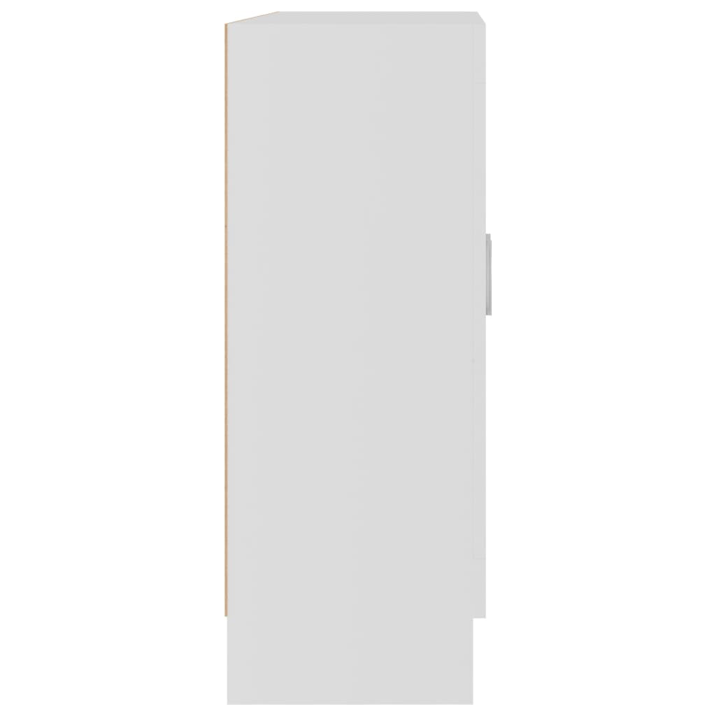 vidaXL Vitrinenschrank Weiß 82,5x30,5x80 cm Holzwerkstoff