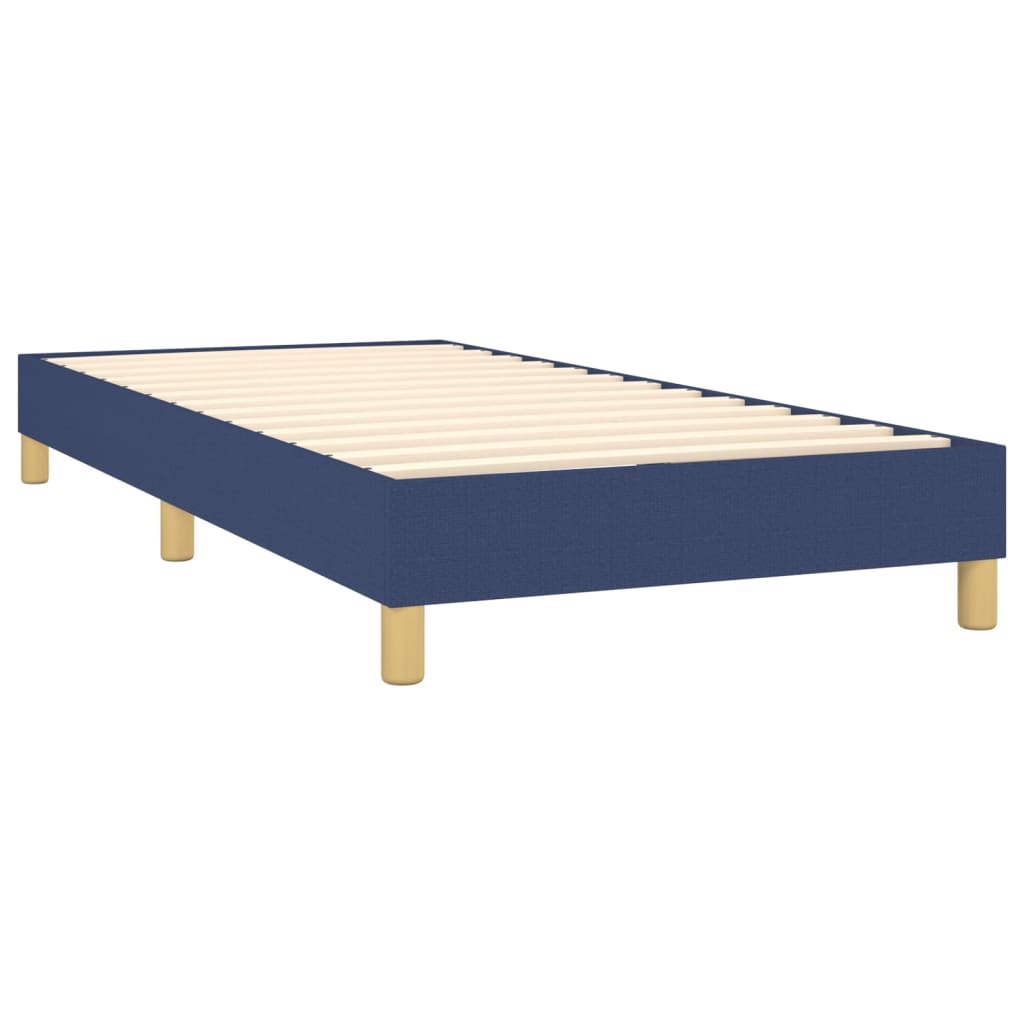 vidaXL Boxspringbett mit Matratze & LED Blau 80x200 cm Stoff