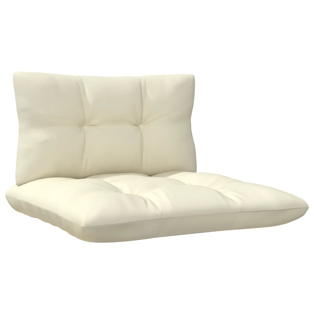 vidaXL 2-Sitzer-Gartensofa mit Creme Kissen Massivholz Kiefer