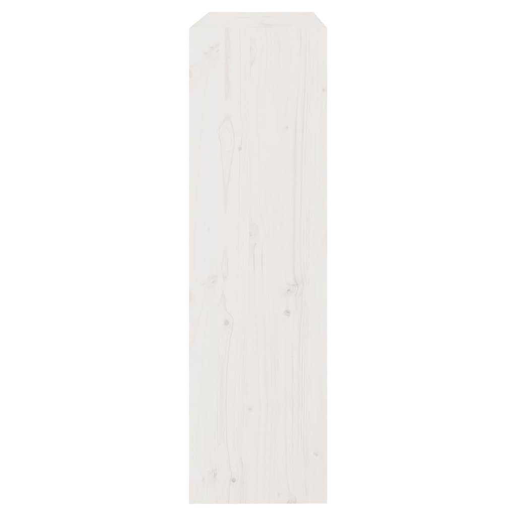 vidaXL Bücherregal Raumteiler Weiß 80x30x103,5 cm Massivholz Kiefer