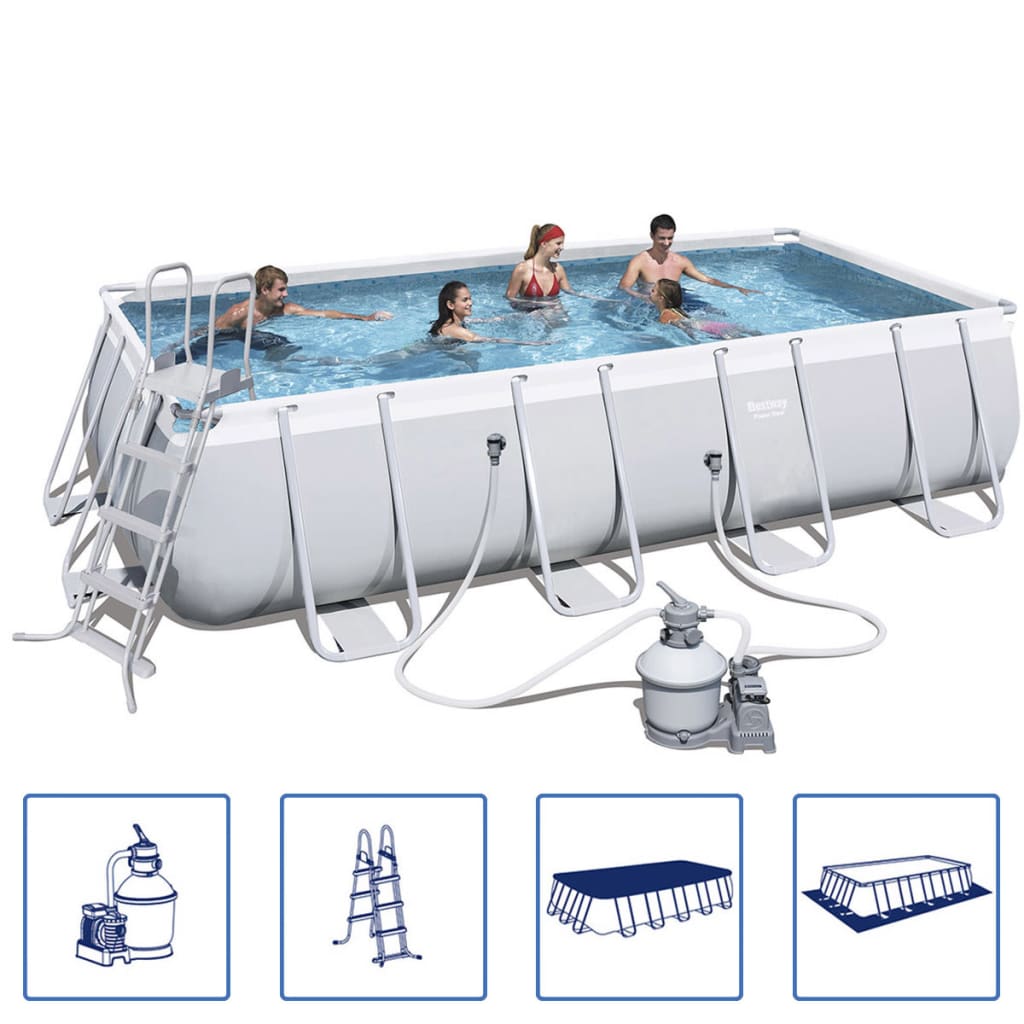 Bestway Power Steel Swimmingpool-Set Stahlrahmen 549x274x122 cm 56466