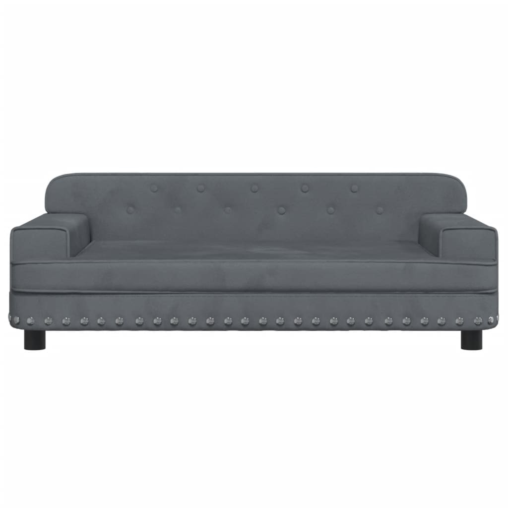 vidaXL Kindersofa Dunkelgrau 90x53x30 cm Samt