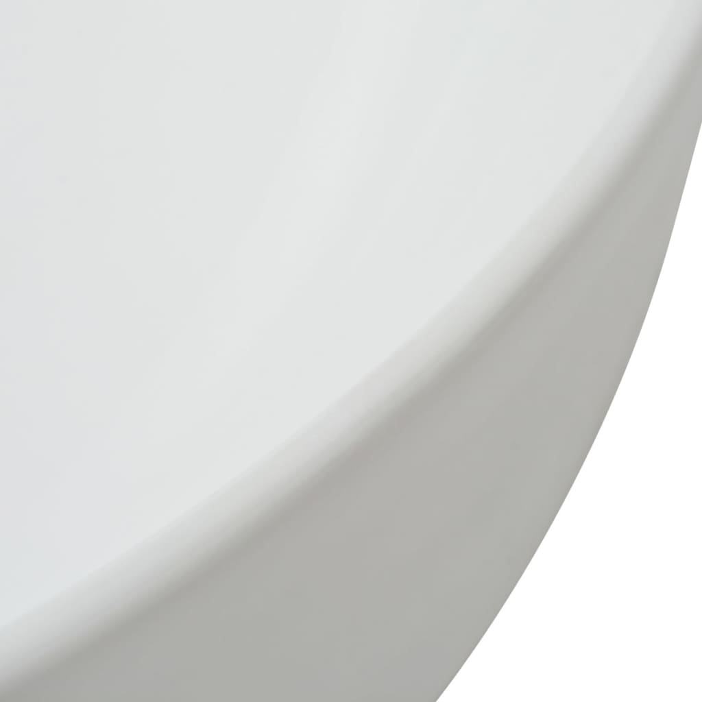 vidaXL Waschbecken Dreiecksform Keramik Weiß 50,5 x 41 x 12 cm