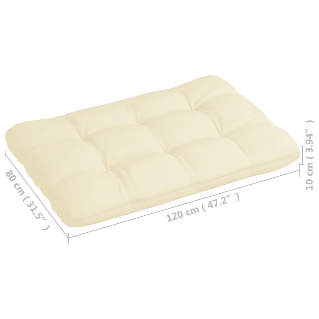 vidaXL Palettensofa-Auflagen 7 Stk. Creme