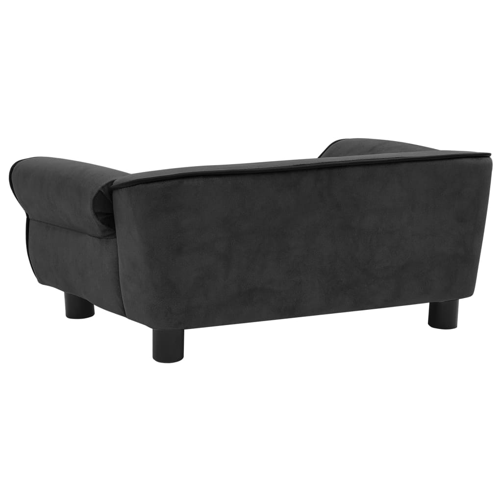 vidaXL Hundesofa Dunkelgrau 72x45x30 cm Plüsch