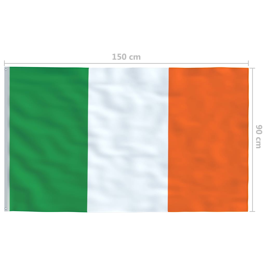 vidaXL Flagge Irlands 90 x 150 cm