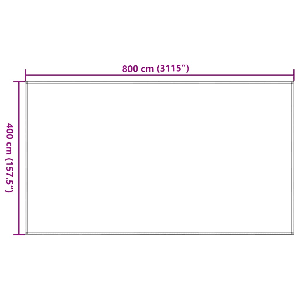 vidaXL Zeltteppich Hellgrün 400x800 cm HDPE