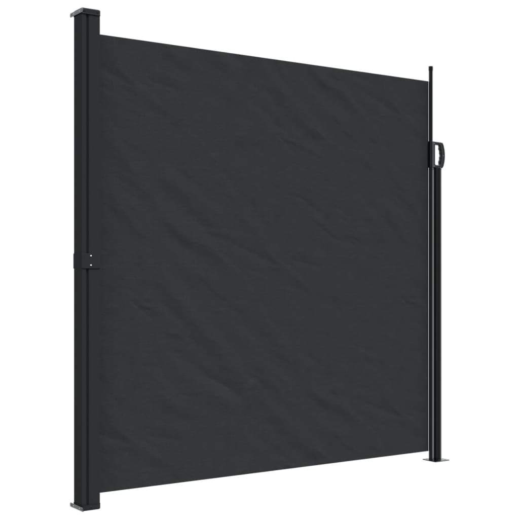 vidaXL Seitenmarkise Ausziehbar Schwarz 200x300 cm