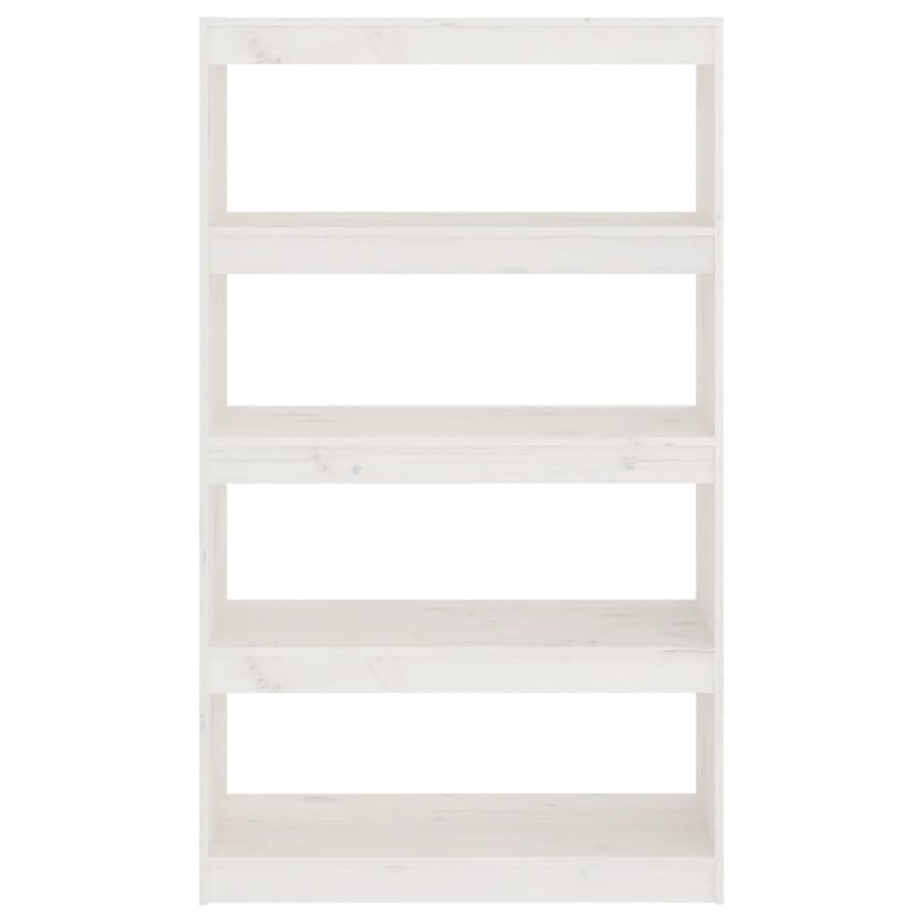 vidaXL Bücherregal Raumteiler Weiß 80x30x135,5 cm Massivholz Kiefer