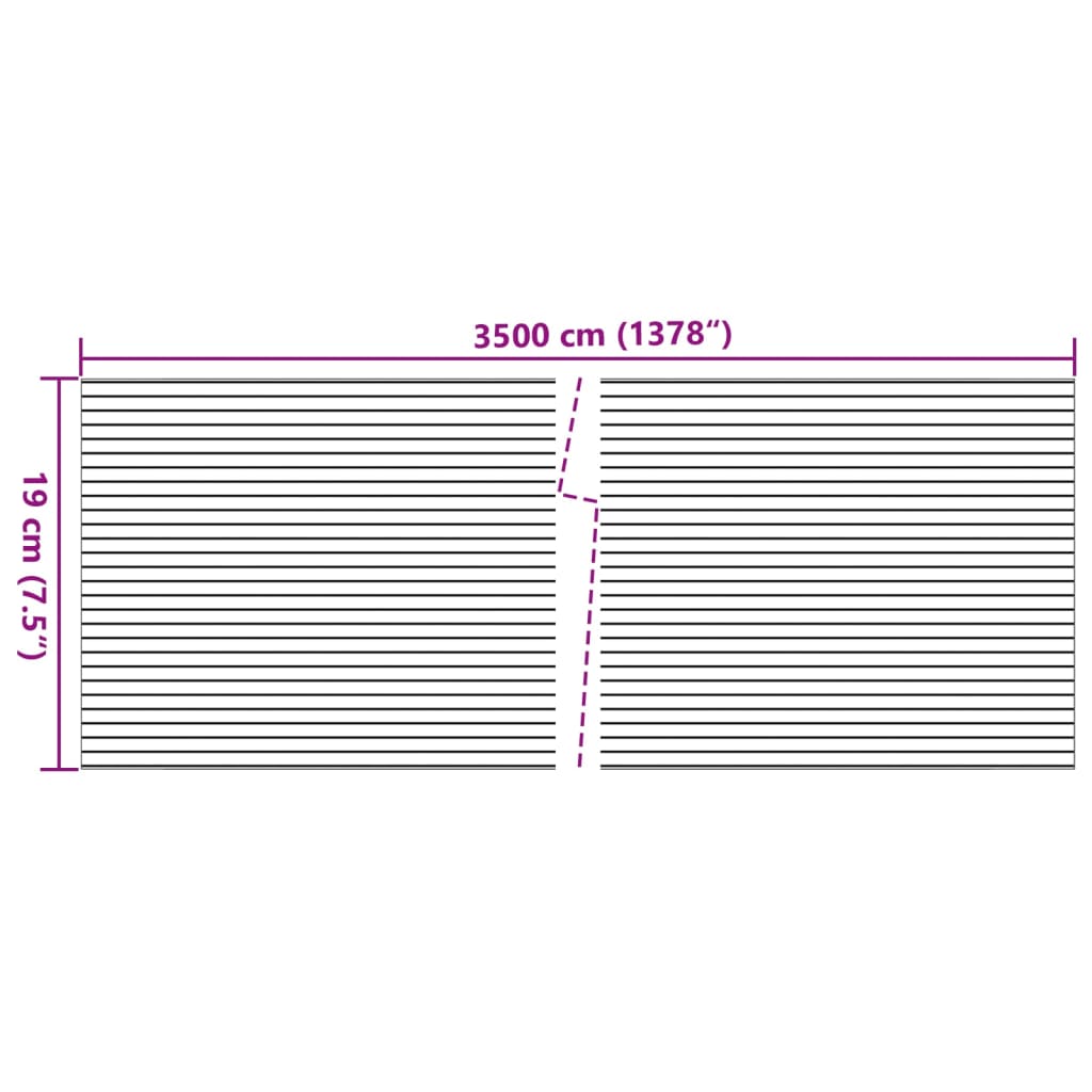 vidaXL Sichtschutzstreifen 2 Stk. Marmorkies-Optik Grau 35x0,19 m PVC