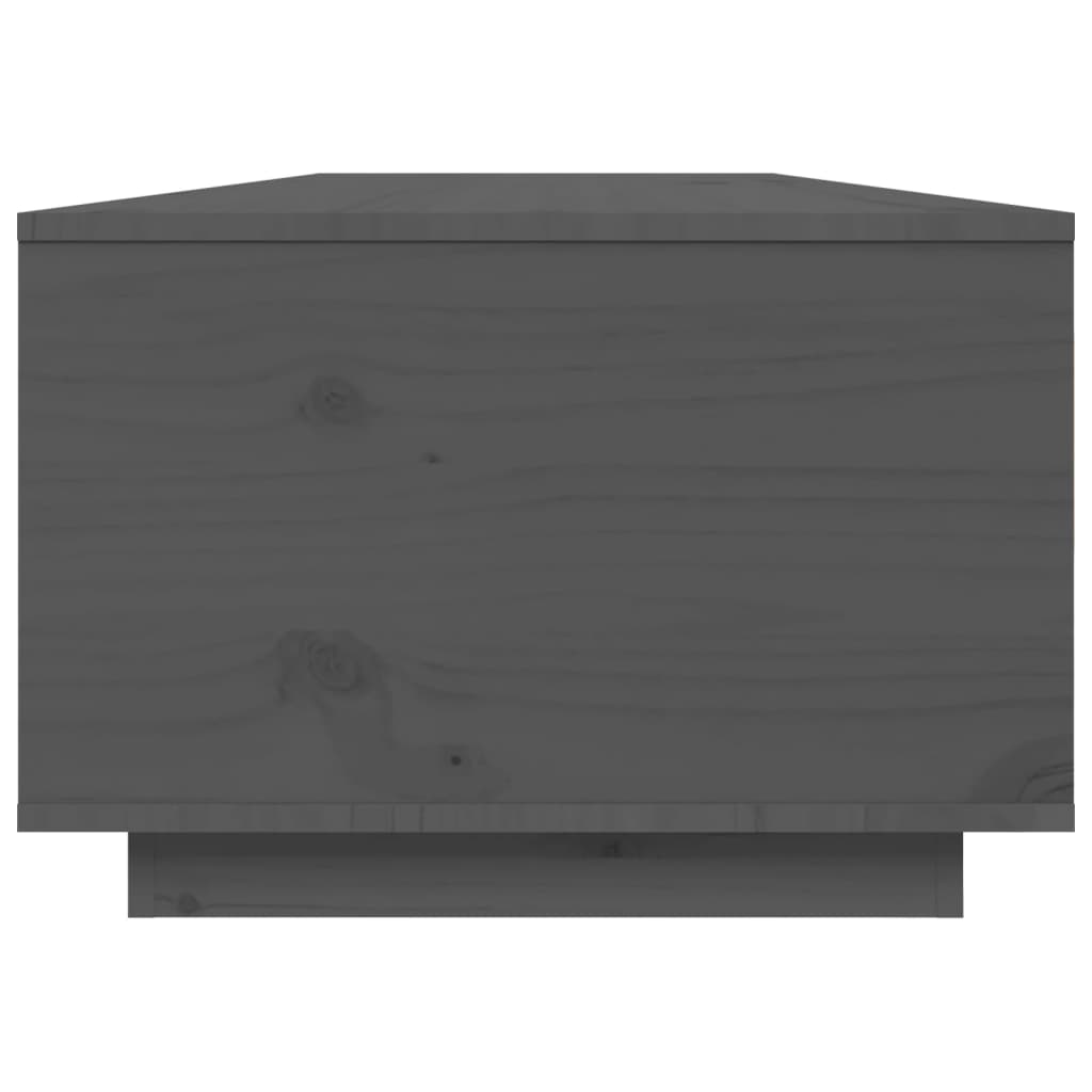 vidaXL Couchtisch Grau 80x50x35,5 cm Massivholz Kiefer