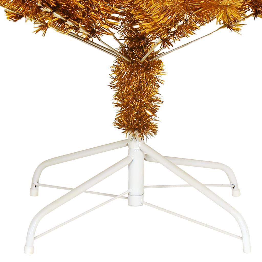 vidaXL Künstlicher Weihnachtsbaum mit Ständer Gold 240 cm PET