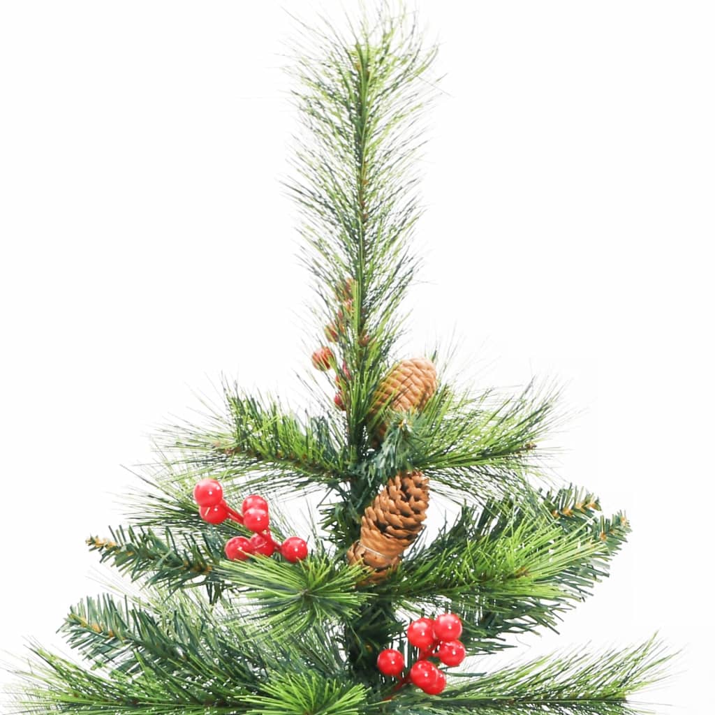 vidaXL Künstlicher Weihnachtsbaum Klappbar mit Zapfen & Beeren 120 cm