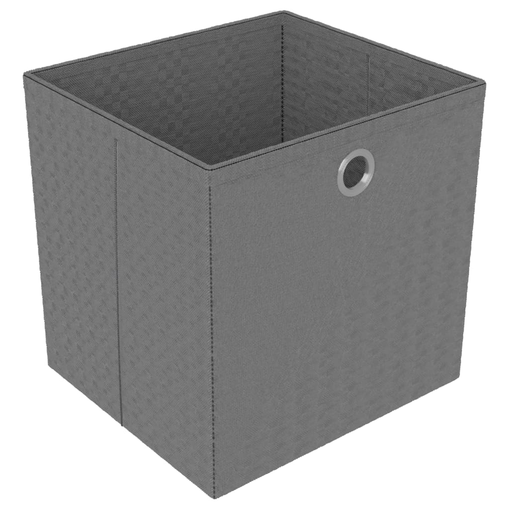 vidaXL Würfelregal mit 6 Boxen Grau 103x30x72,5 cm Stoff