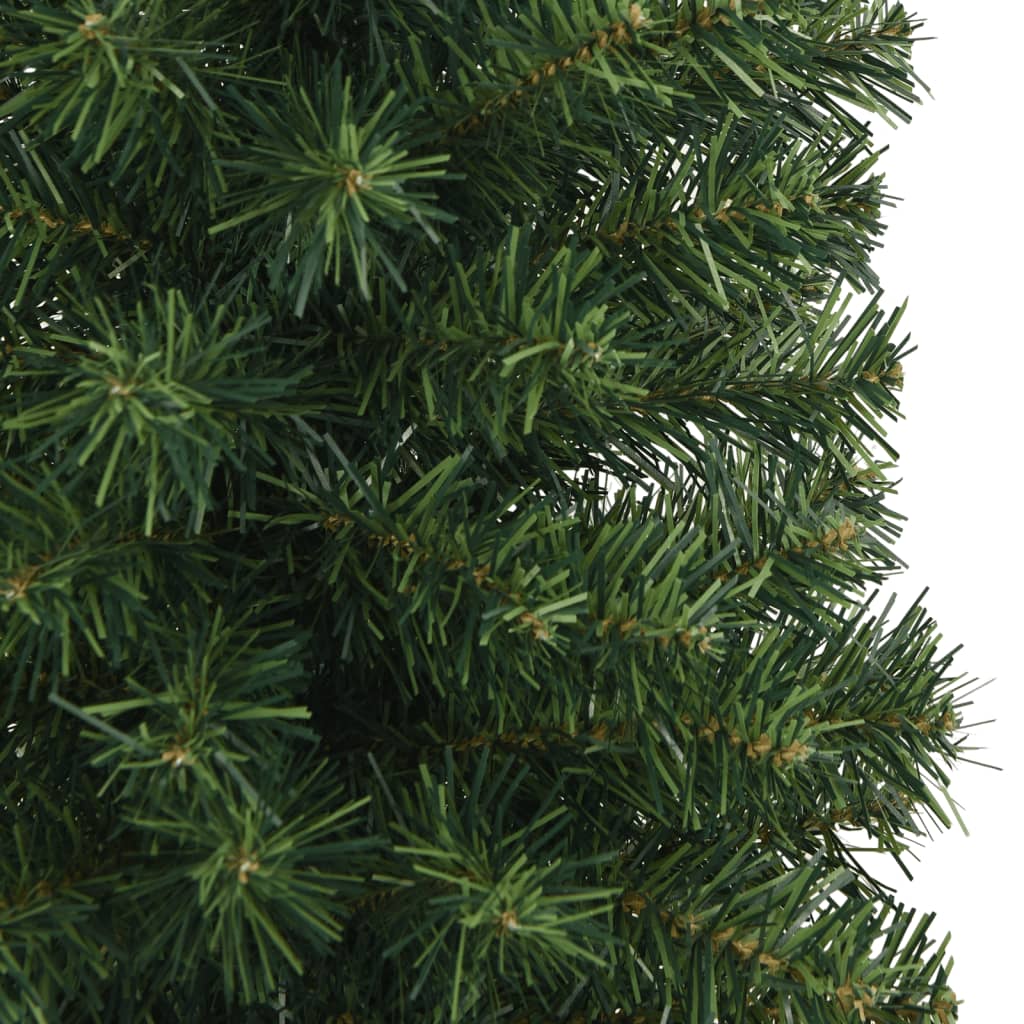vidaXL Künstlicher Weihnachtsbaum Schlank mit Ständer Grün 180 cm PVC