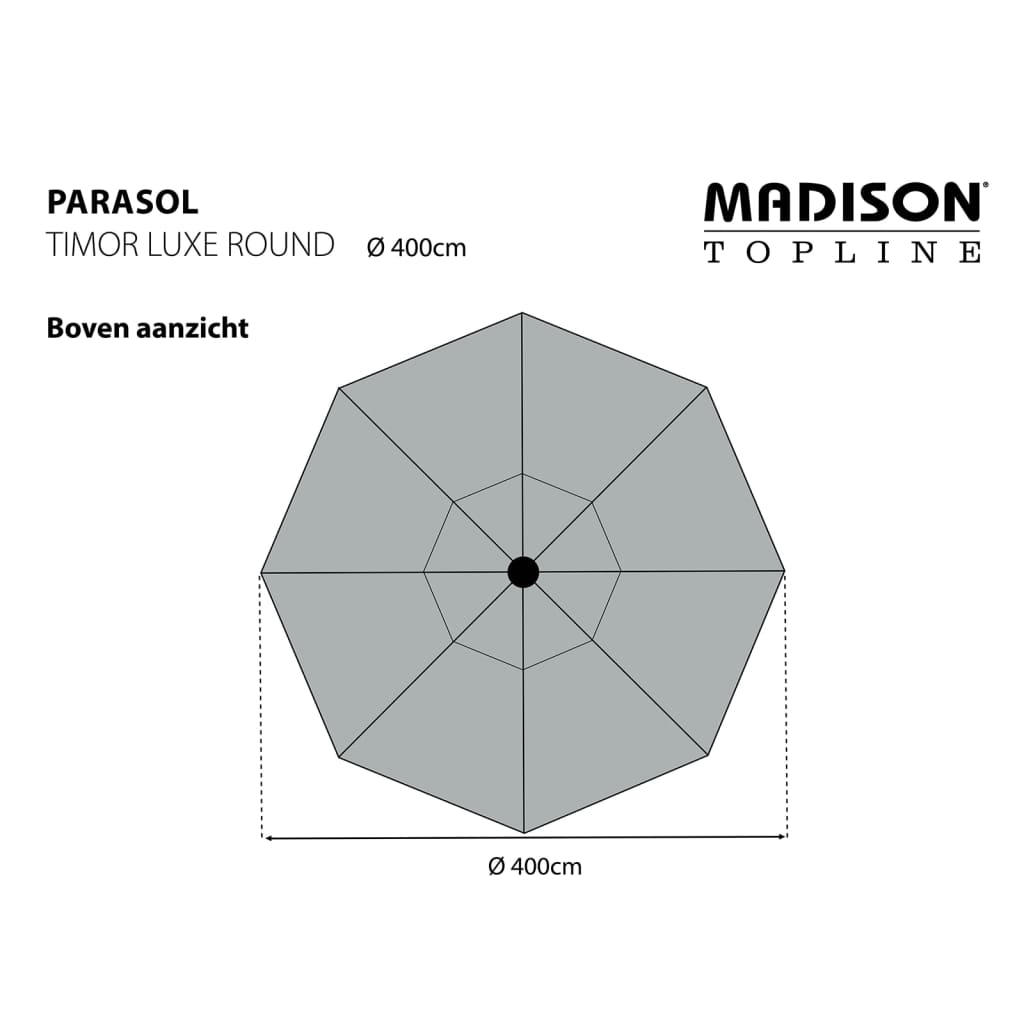 Madison Sonnenschirm Timor Luxe 400 cm Ecru PAC8P016