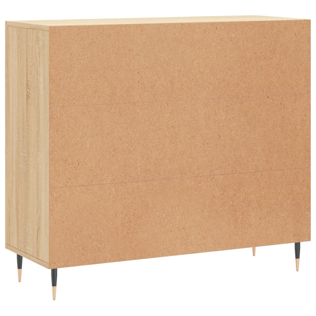 vidaXL Sideboard Sonoma-Eiche 90x34x80 cm Holzwerkstoff