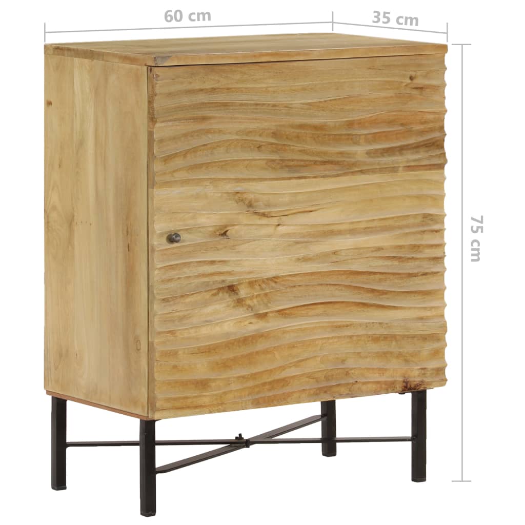 vidaXL Sideboard Massiv Mangoholz 60 x 35 x 75 cm