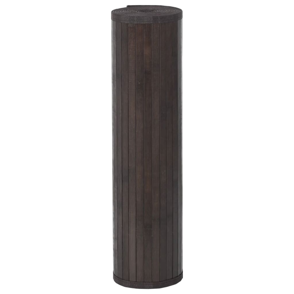 vidaXL Teppich Rechteckig Dunkelbraun 70x100 cm Bambus