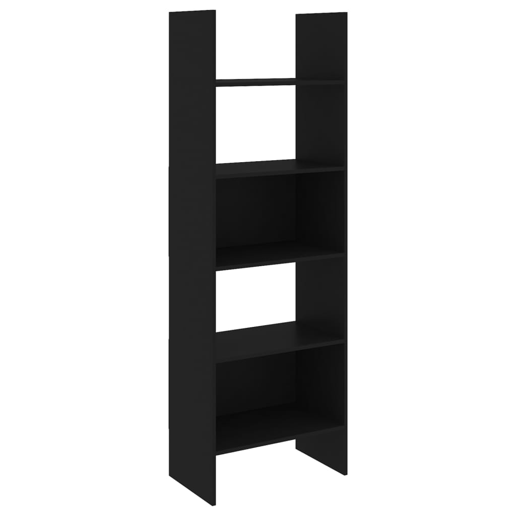 vidaXL Bücherregal Schwarz 60x35x180 cm Holzwerkstoff