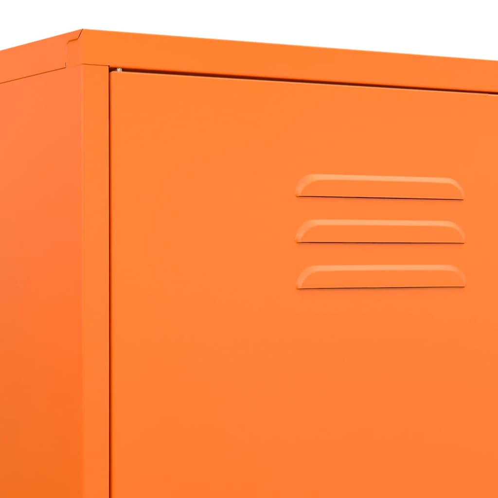 vidaXL Kleiderschrank Orange 90x50x180 cm Stahl