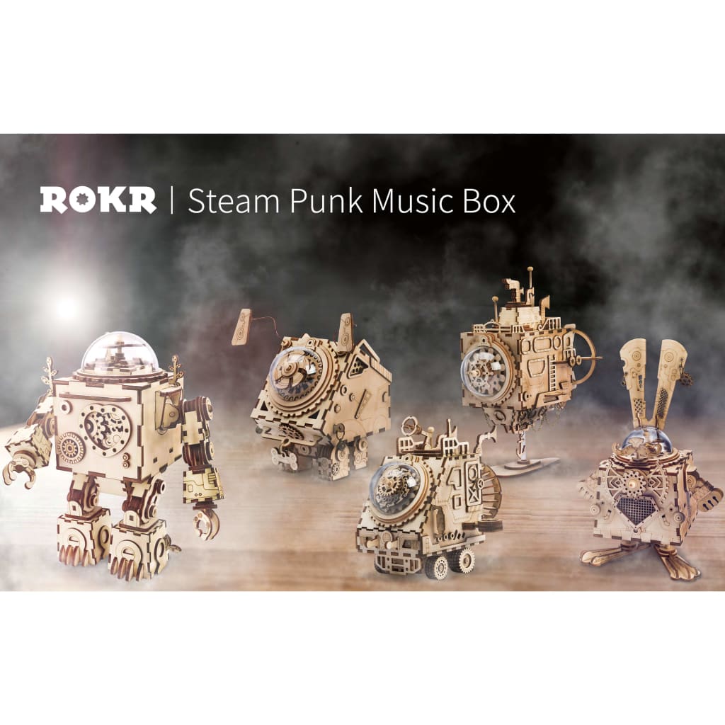 Robotime Spieluhr Modellbausatz Steampunk Bunny