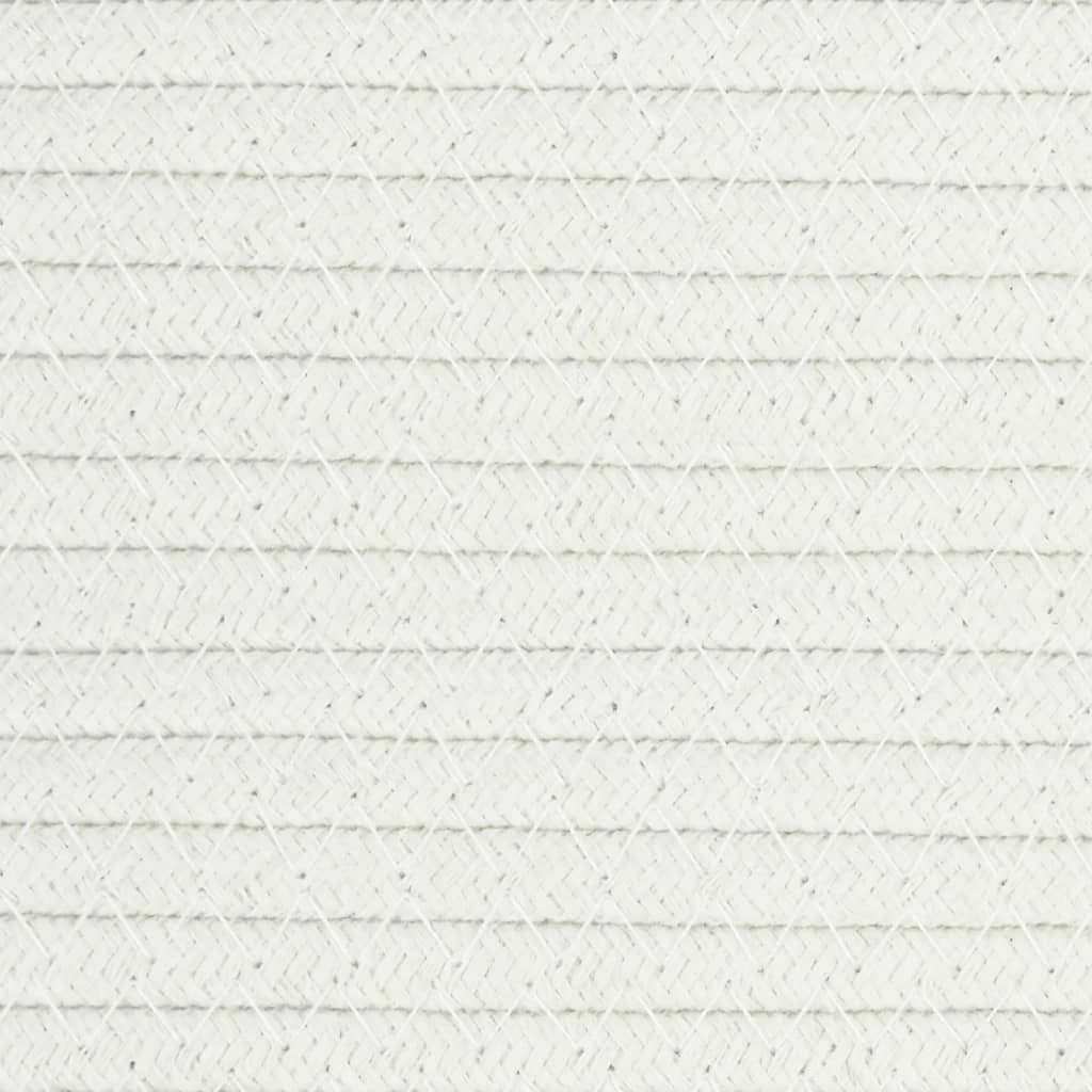 vidaXL Aufbewahrungskorb Weiß Ø40x35 cm Baumwolle