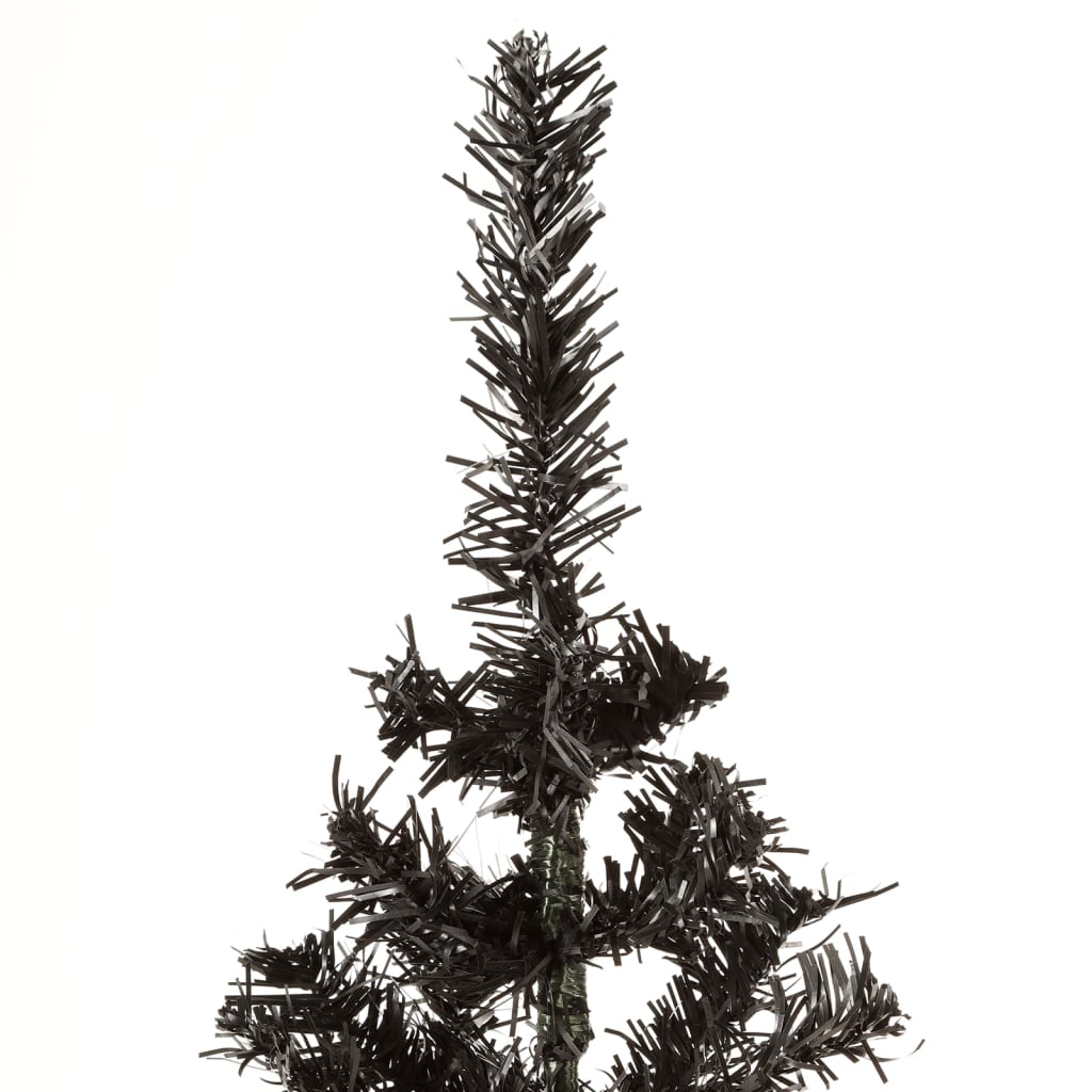 vidaXL Schlanker Weihnachtsbaum Schwarz 150 cm