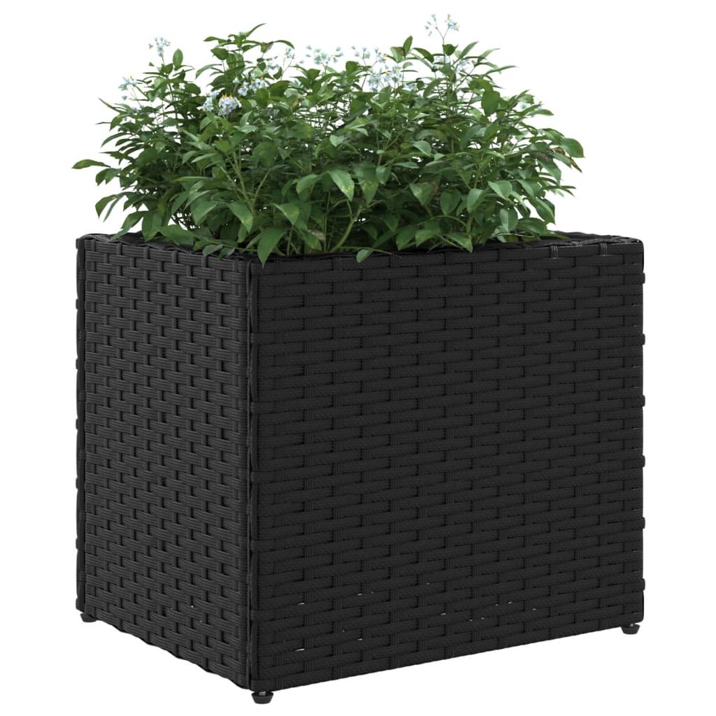 vidaXL Pflanzkübel Schwarz 36x30x32 cm Poly Rattan