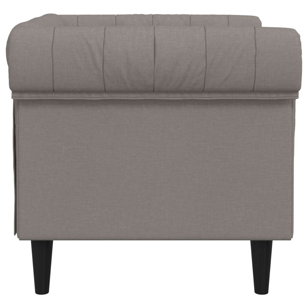 vidaXL Chesterfield-Sessel Taupe Stoff